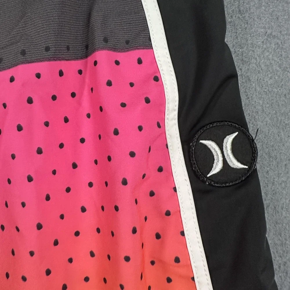 Hurley Phantom‎ Swim Shorts Mens 31 Pink Gradient Polka Dot Boardshorts Stretch